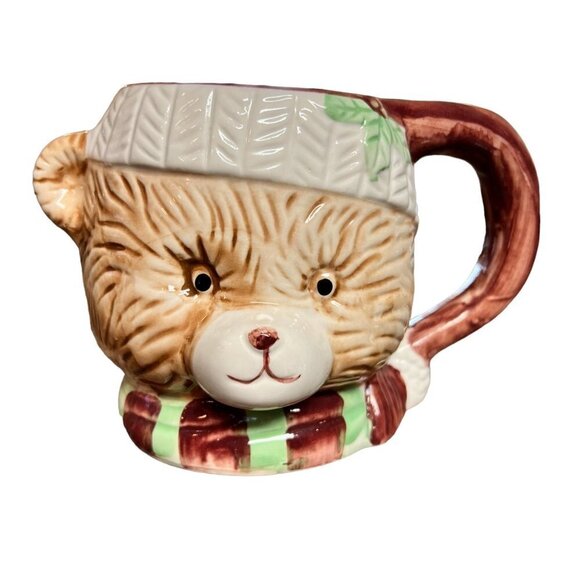 Vintage Oversized Christmas Teddy Mug - Picture 1 of 7